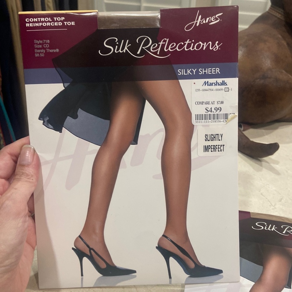 Three pair of Hanes Silk Reflection panty hose